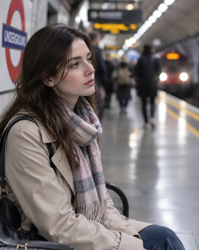 Candid Subway Platform Morning Portrait