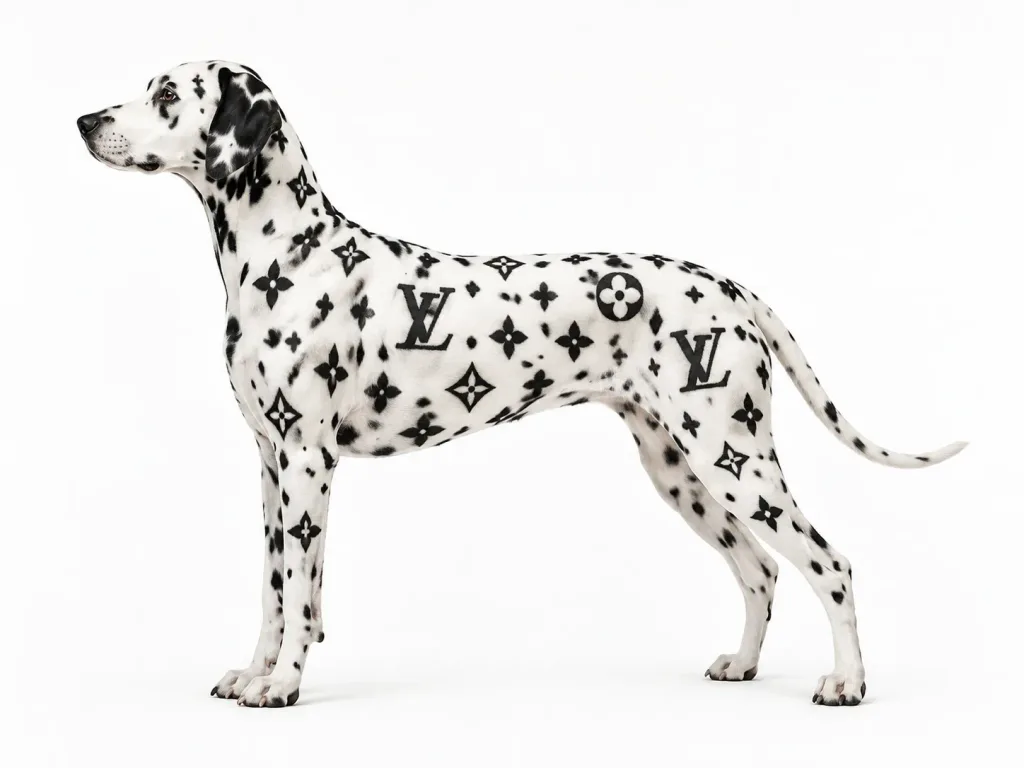 Luxury Monogram Pattern Animal Portrait