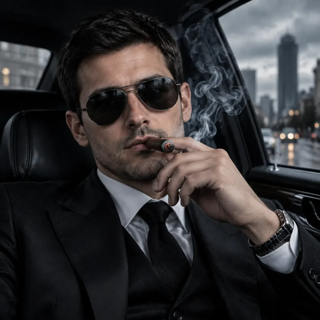 Modern Mafia Boss in Luxury Car