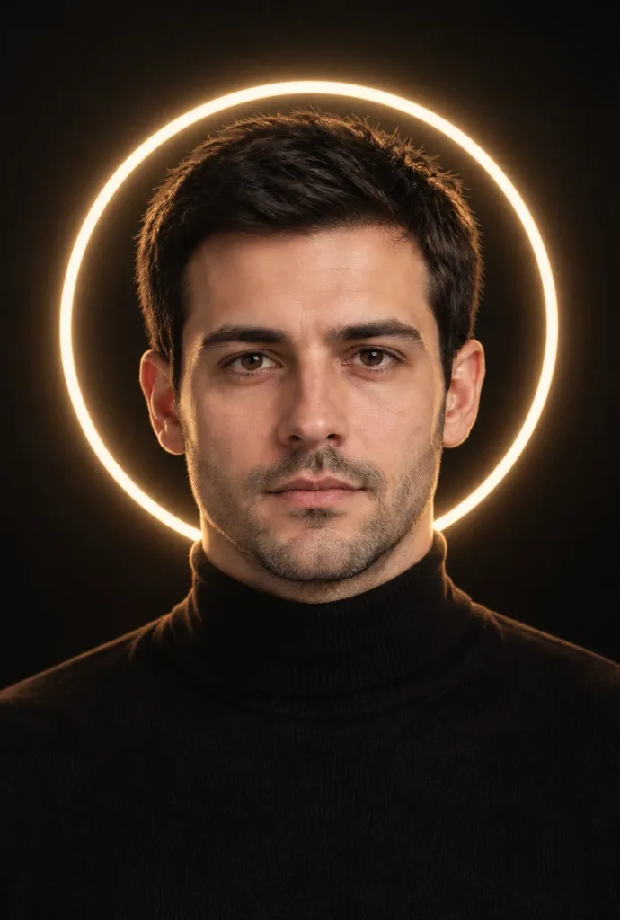 Luminous Halo Studio Portrait