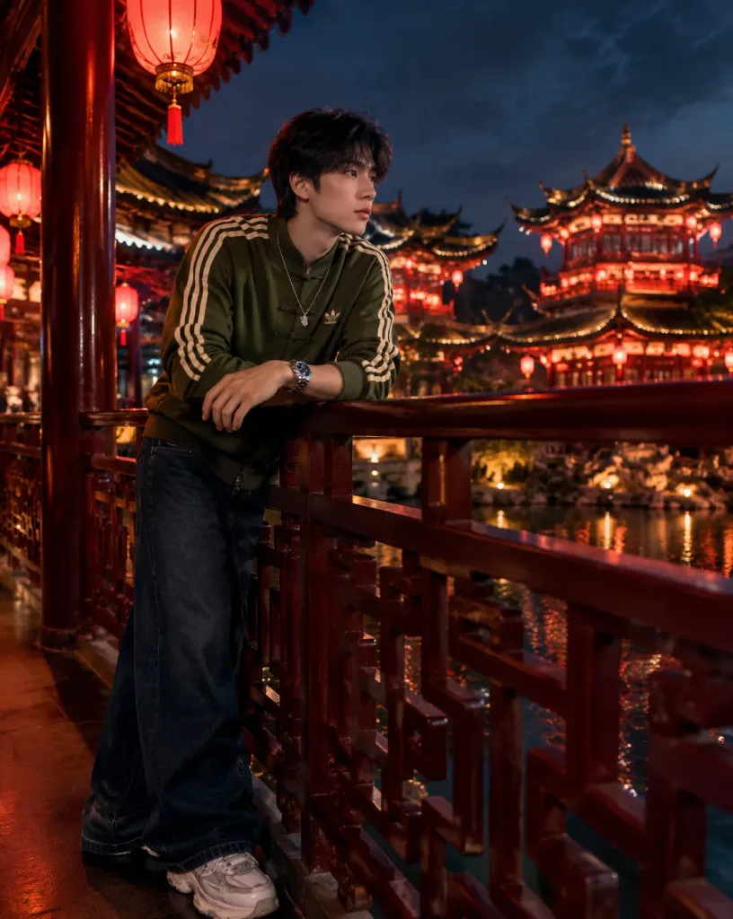Streetwear Night Portrait at Yu Garden