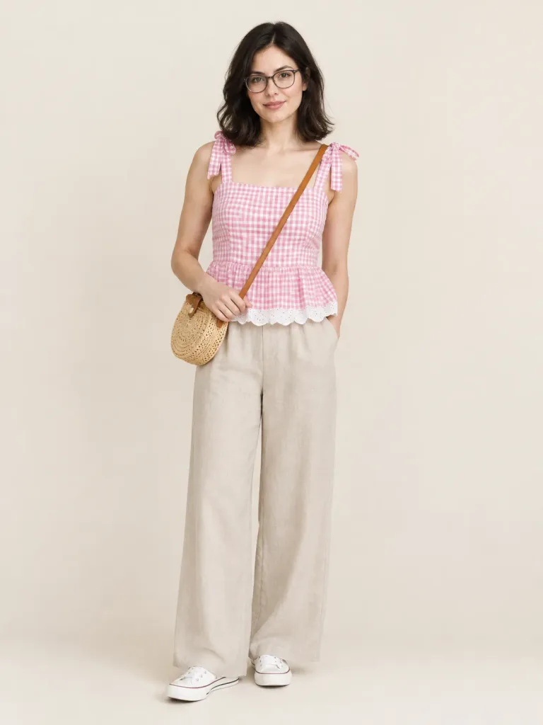 Ganzkörper-Studio-Modeporträt im minimalistischen Stil