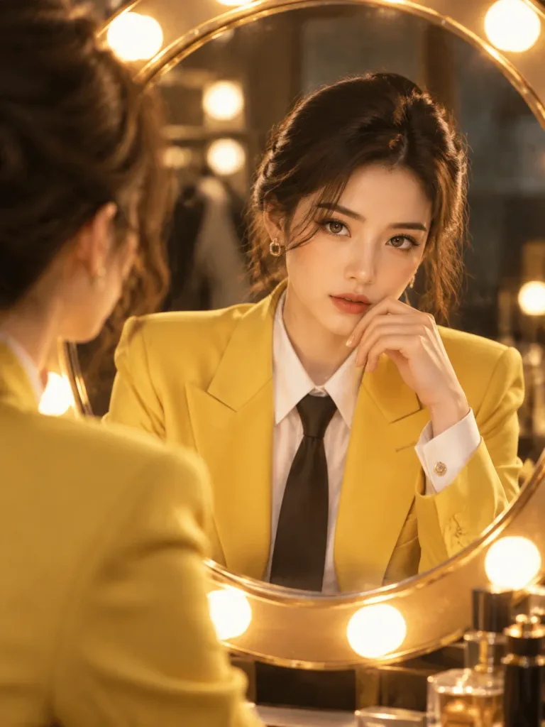 Vanity Mirror Studio Fashion Portrait