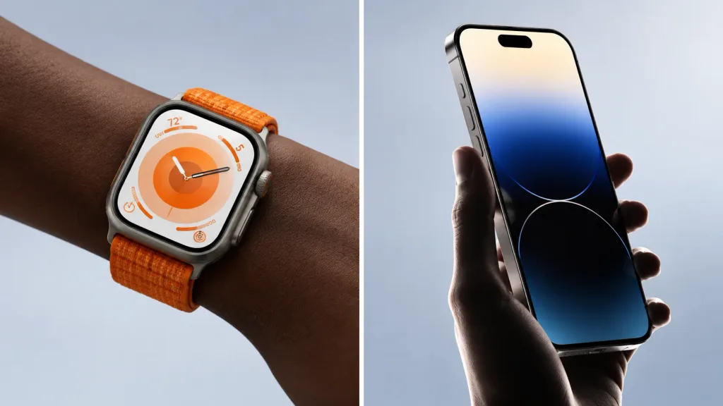 Минималистичная студийная съемка Apple Watch и iPhone