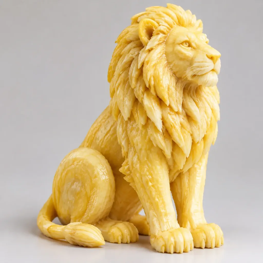 Sculpture Carved from Banana Pulp