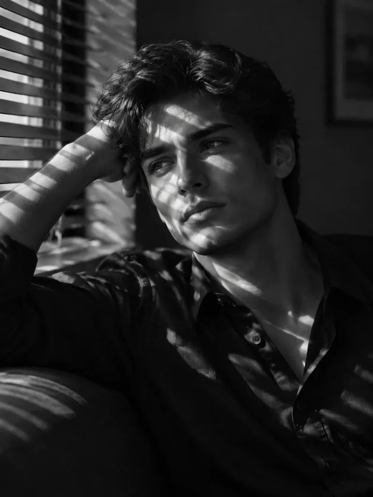 Moody Monochrome Window Light Portrait