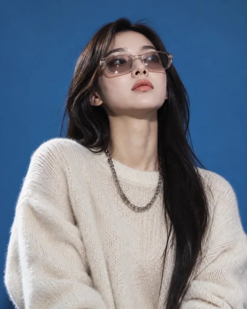 Blue Studio Character Fashion Portrait