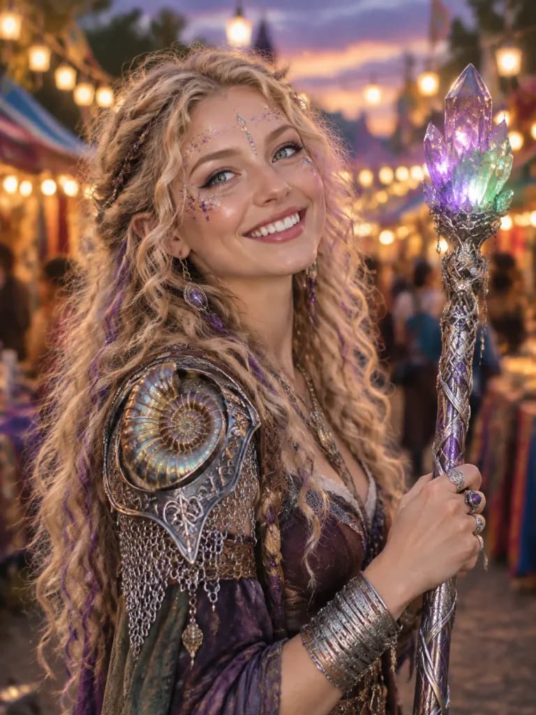 Fantasy Festival Sorceress Evening Portrait