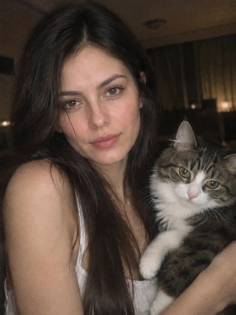 Lo-Fi Night Snapshot with Cat