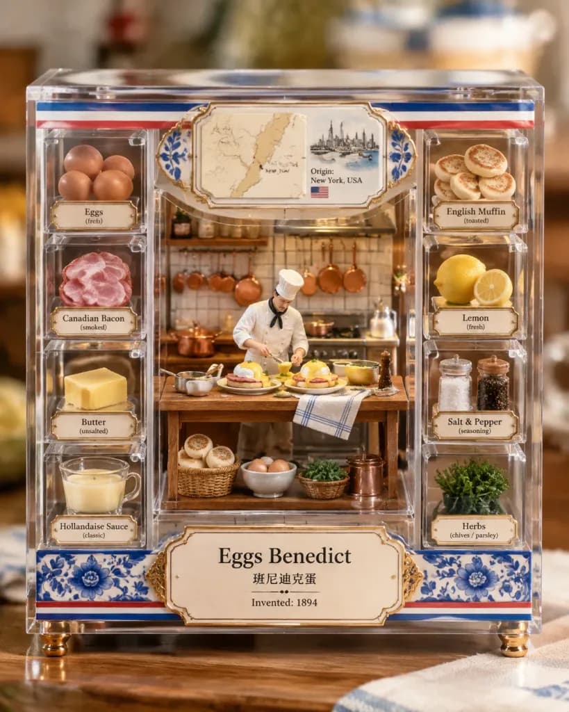 Miniature Culinary Origin Acrylic Display