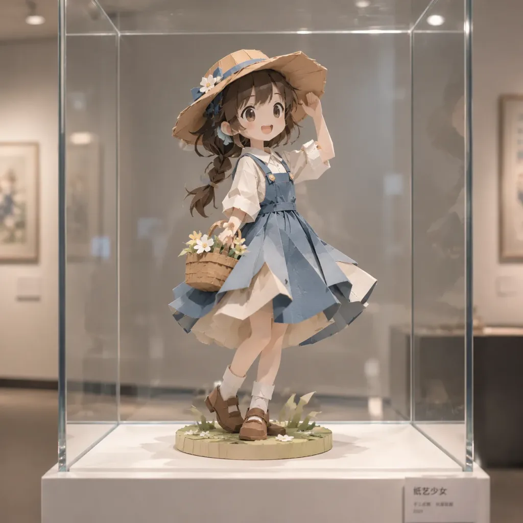 Museum Paper Sculpture Display Case
