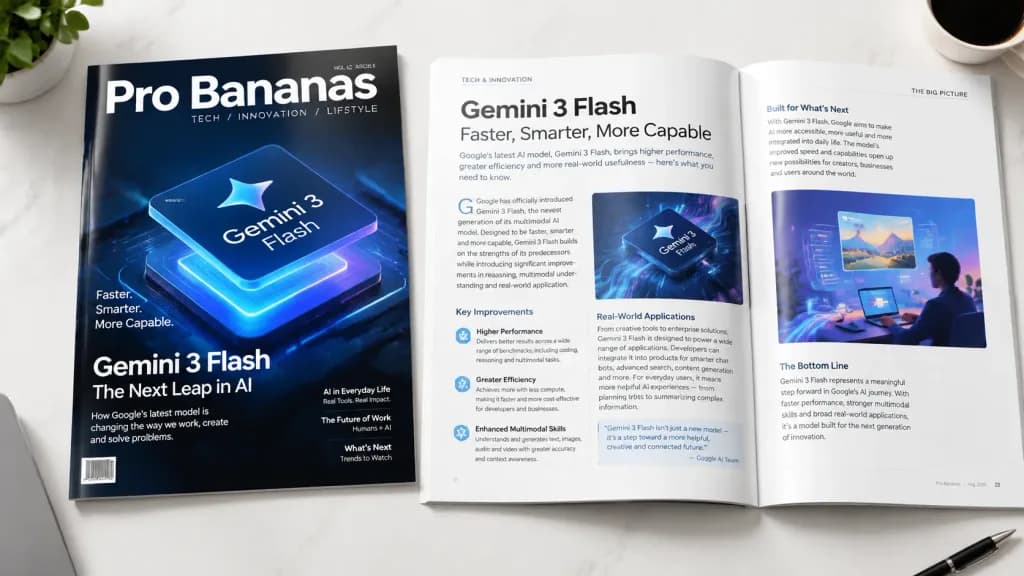 Glossy Magazine Cover and Article Spread
