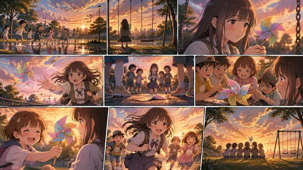 Anime Film Storyboard Concept Board