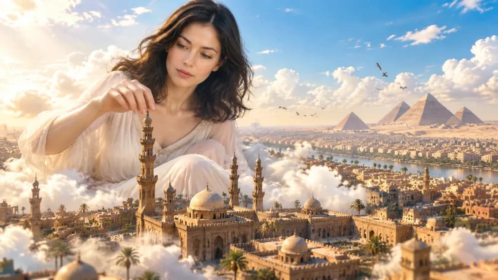 حارسة سماوية عملاقة فوق القاهرة