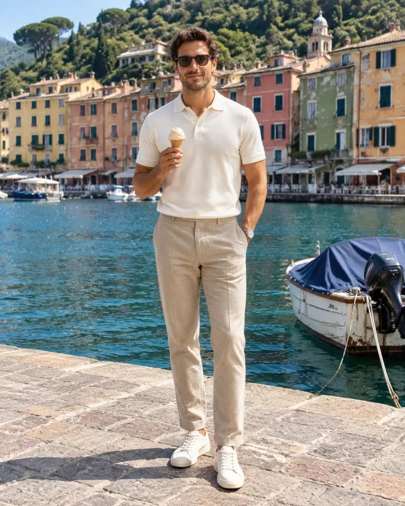 Summer Men's Waterfront Lifestyle Portrait