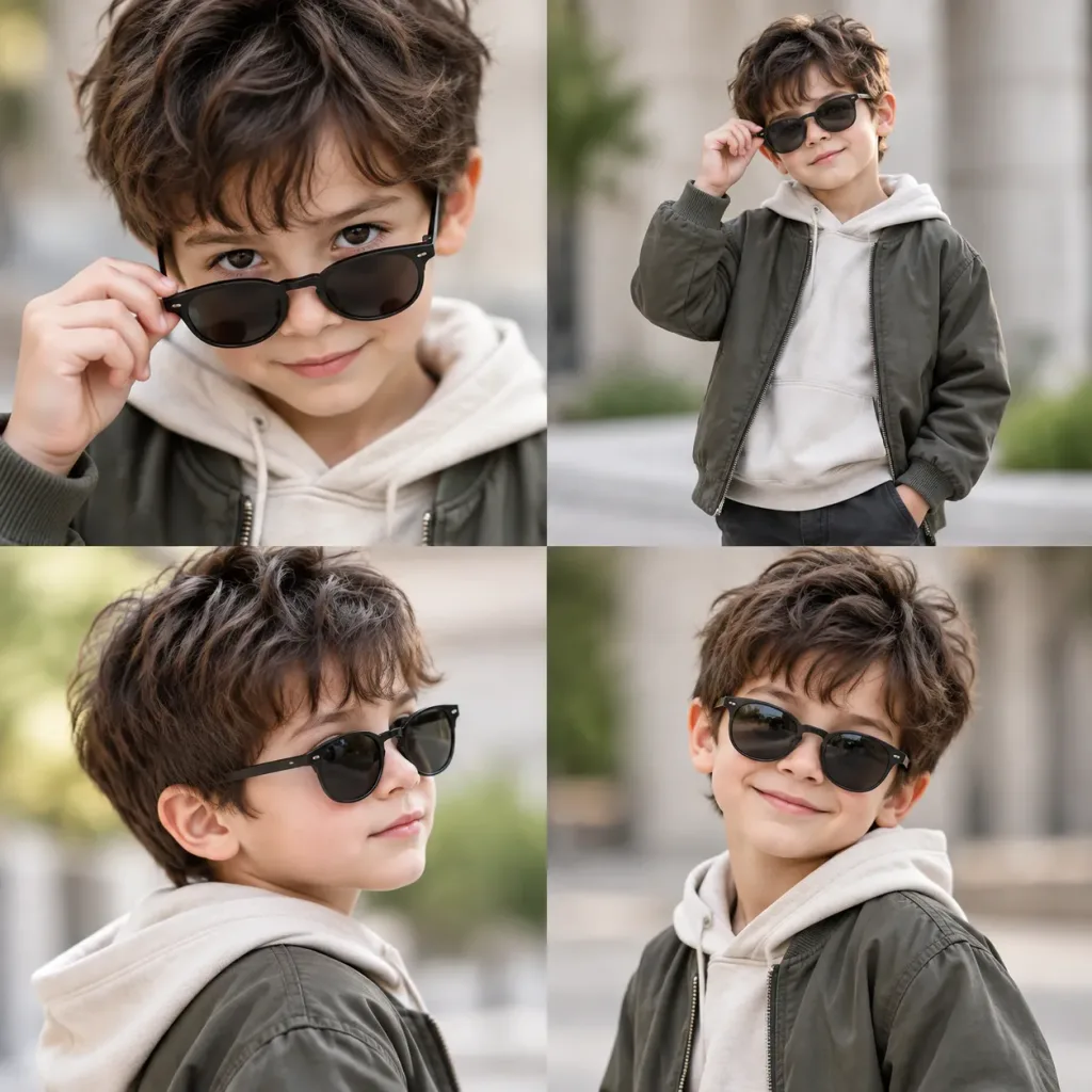 Child Portrait Photo Grid Photoshoot