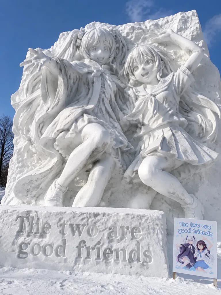 Japanese Winter Festival Snow Sculpture