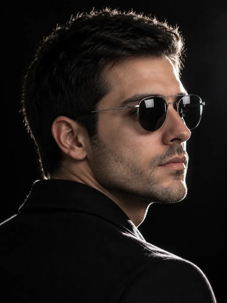 Cinematic Dark Profile Male Portrait