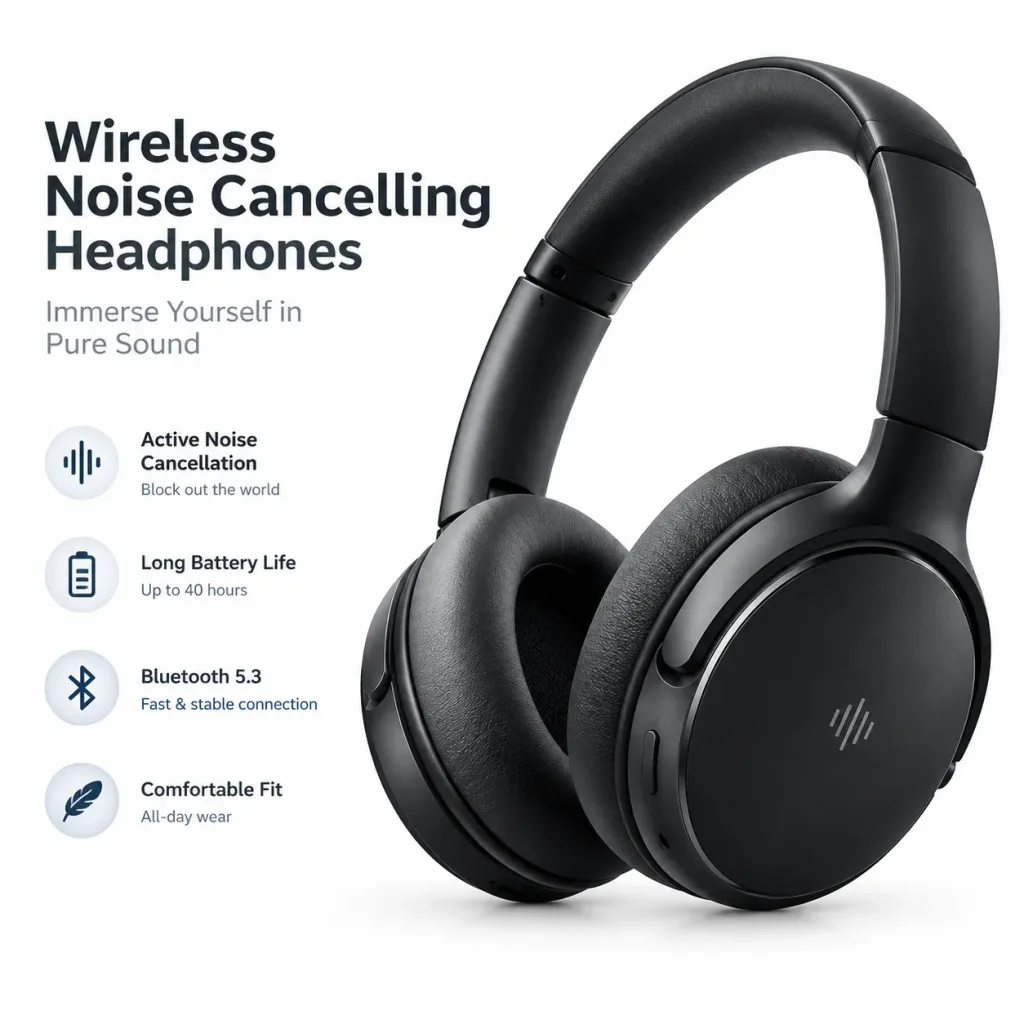 Minimalist E-Commerce Headphone Showcase