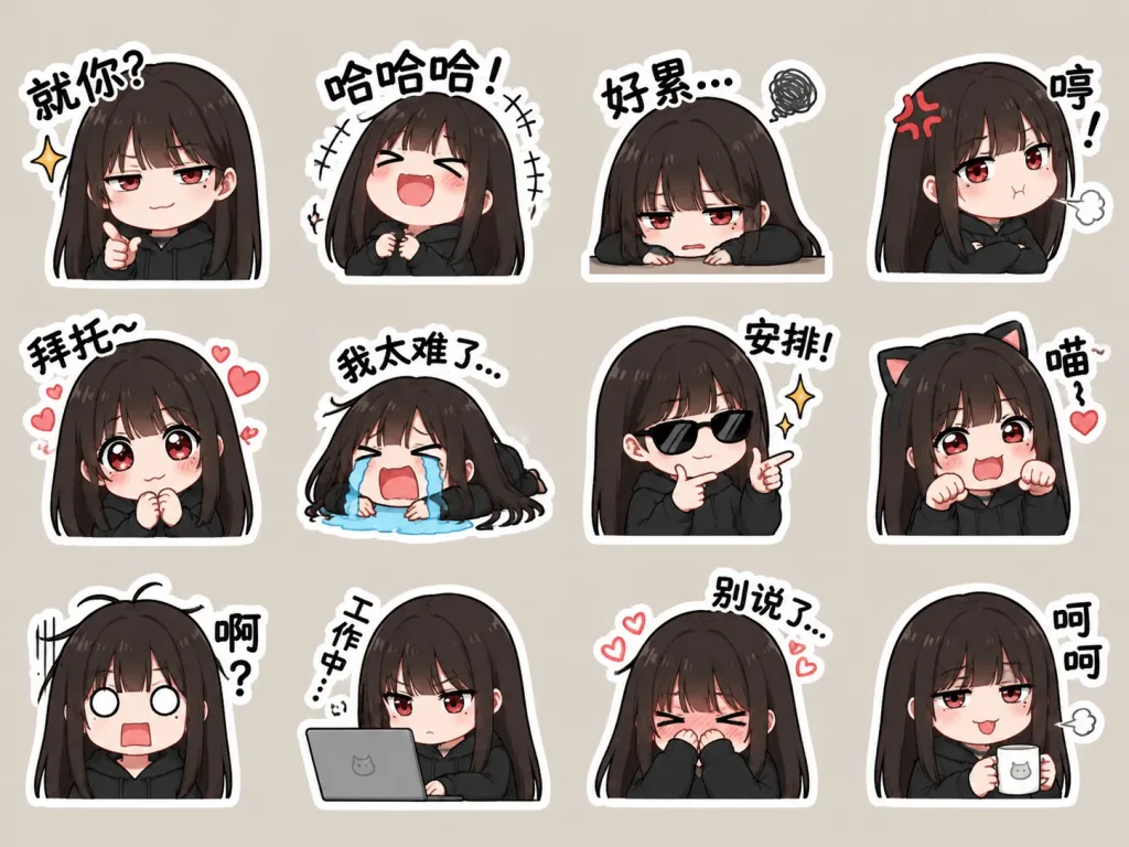 ユーモラスなキャラクタースタンプシート一覧