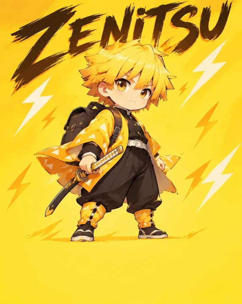 ちびキャラアニメヒーローポスター