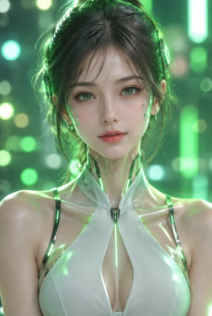 光る未来のサイボーグ少女の肖像