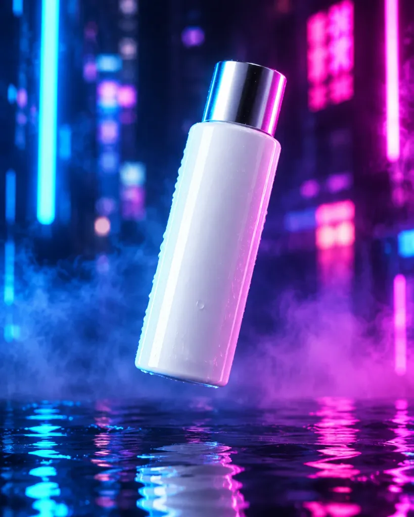 Floating Cyberpunk Neon Product Showcase