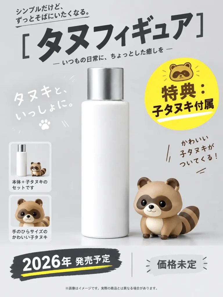 Japanese Raccoon Figure Product Advertisement