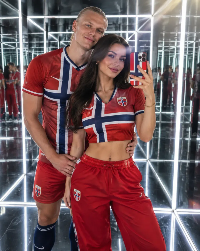 Sporty Couple Infinity Mirror Selfie