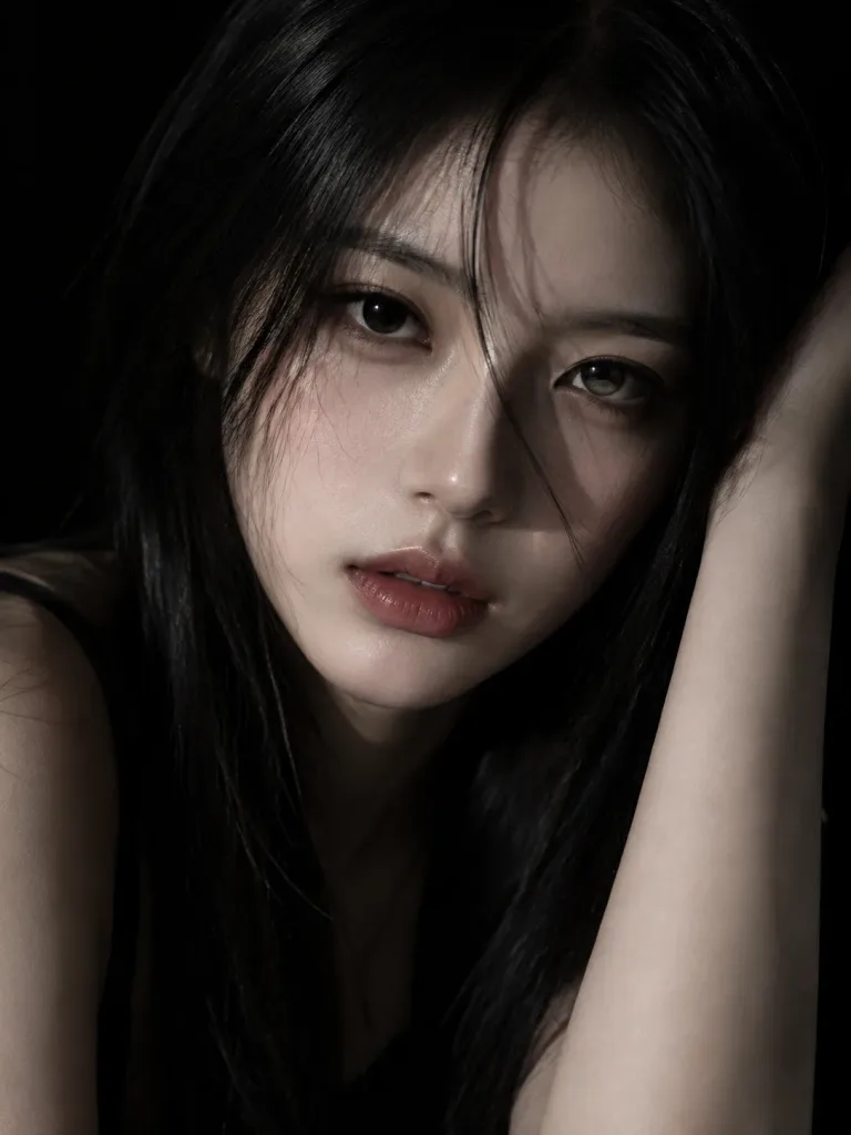 ムーディーなエディトリアル美女ポートレート