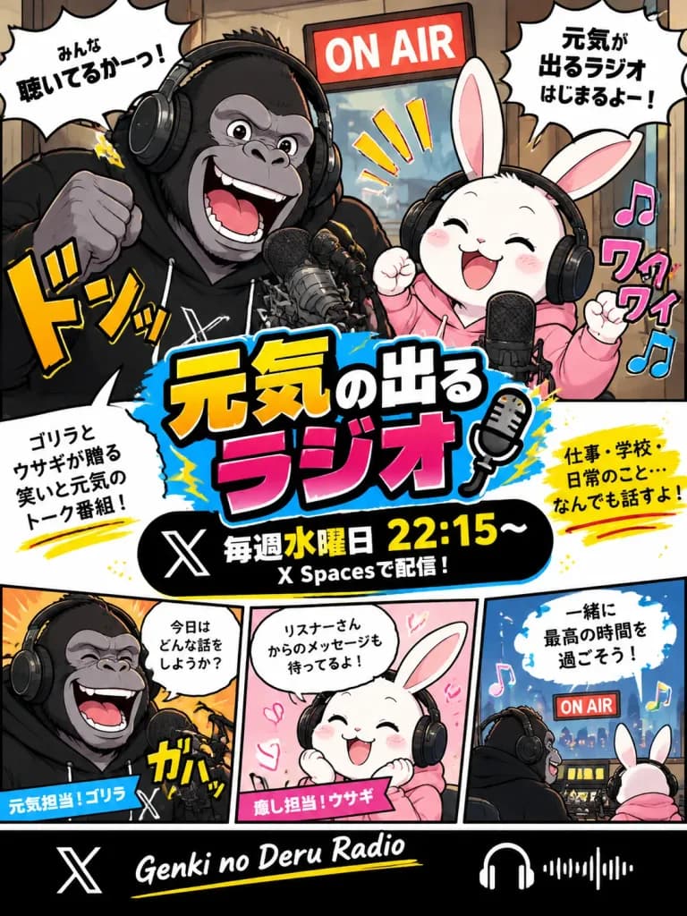 ラジオ番組PR用1ページ広告漫画
