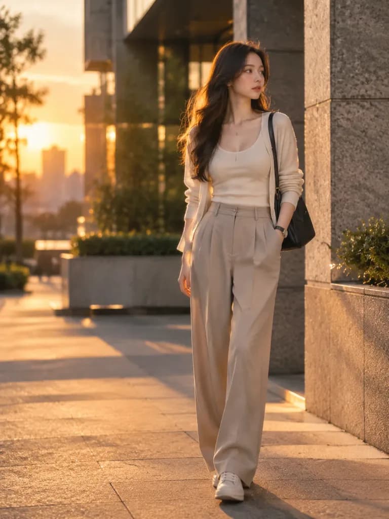 Golden Hour Modern Architecture Editorial Portrait