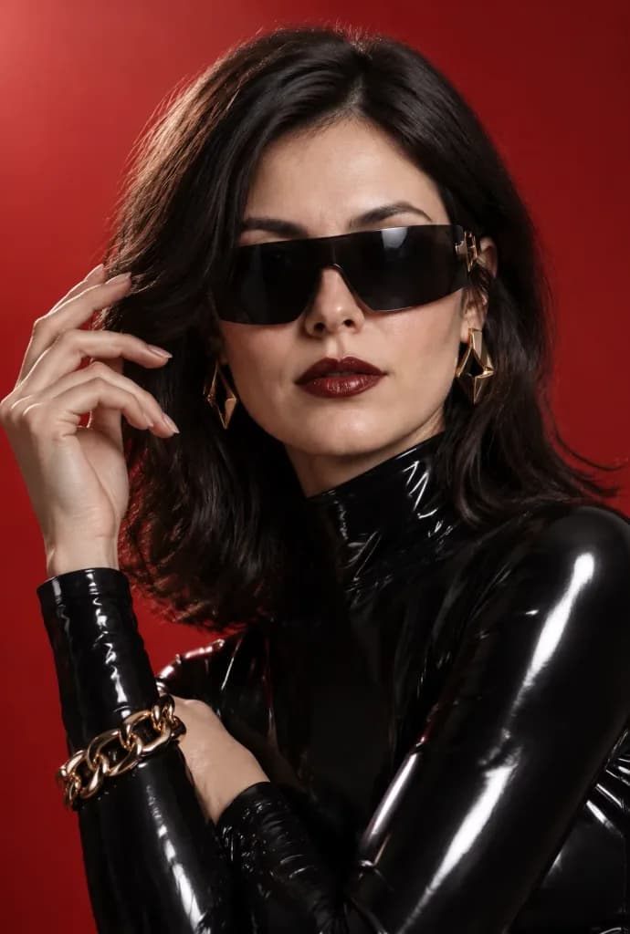 Futuristic Glossy Latex Fashion Editorial