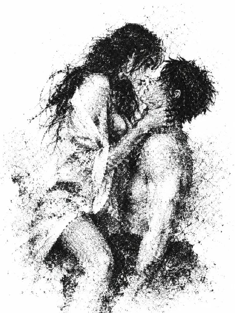 Monochrome Carbon Toner Dust Art