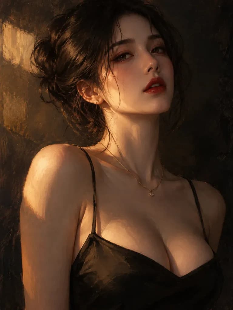Chiaroscuro Oil Painting Portrait