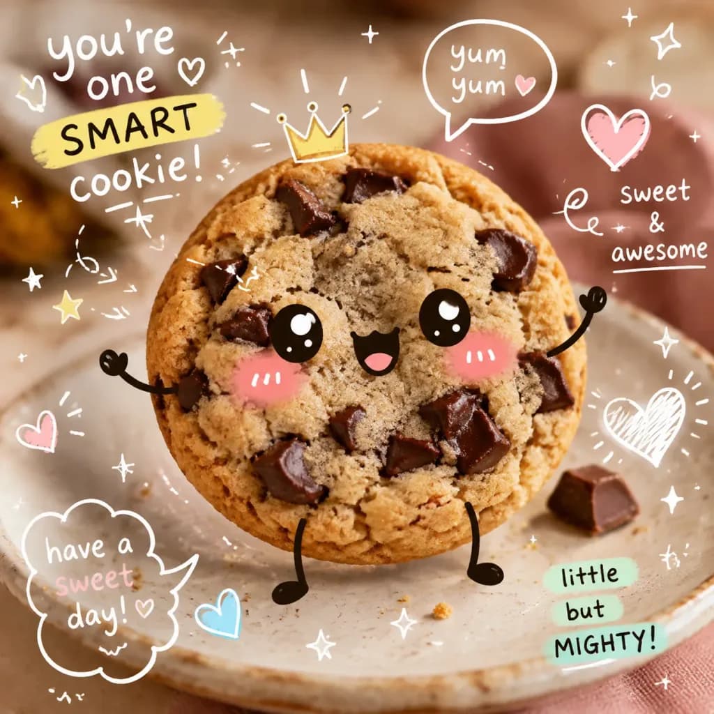 Ilustrasi Makanan Doodle Kawaii