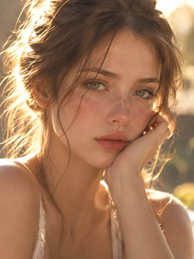 Intimate Golden Hour Woman Portrait