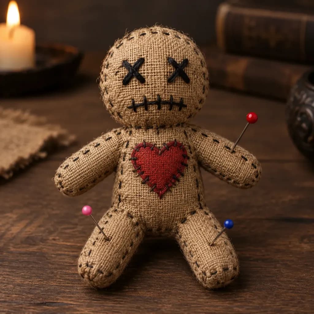 Stitched Burlap Voodoo Doll