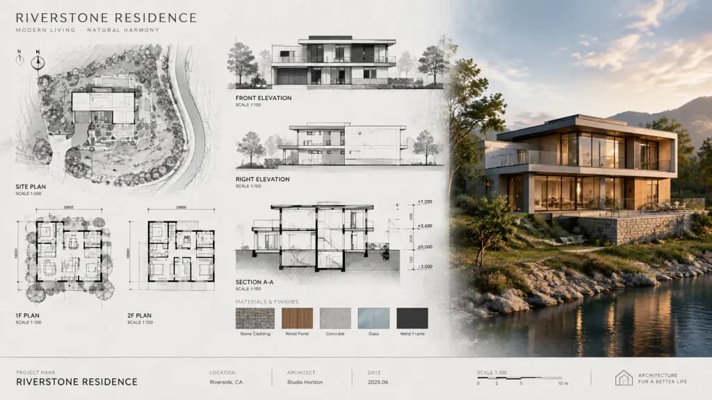 Architectural Design Presentation Board