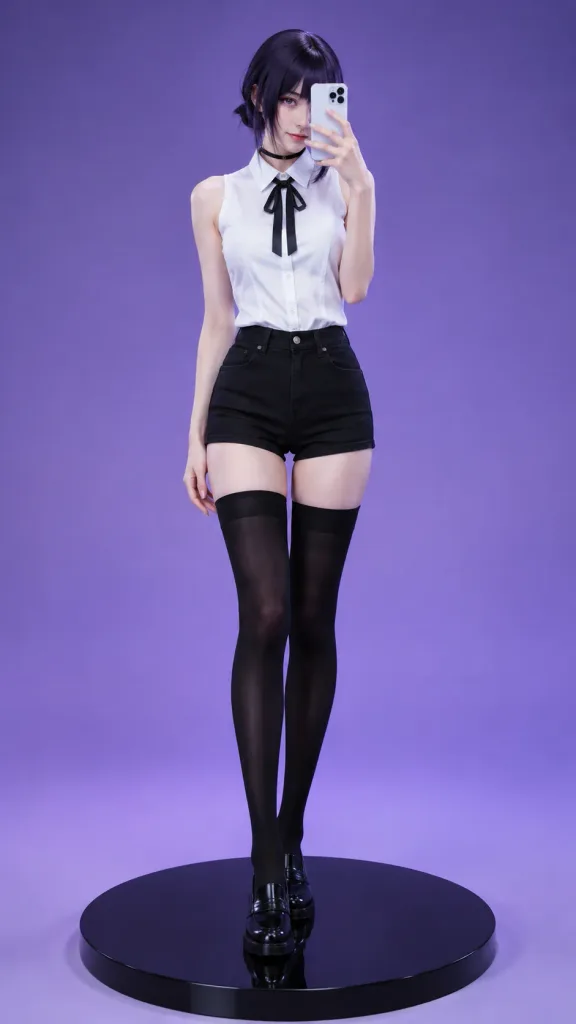 체인소 맨 레제 전신 거울 셀카 코스프레