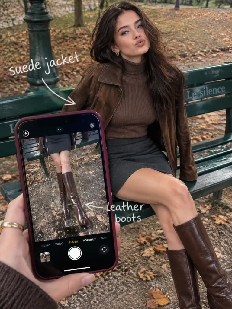 Autumn OOTD Smartphone Optical Illusion Breakdown