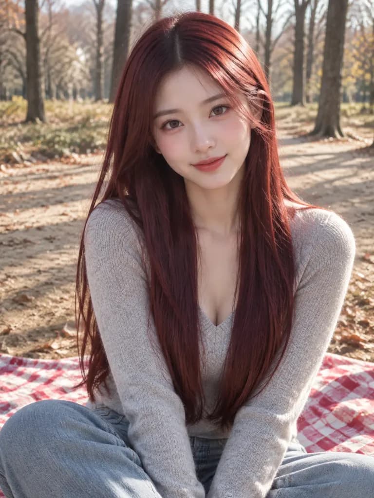 Ritratto di Donna al Picnic d'Autunno