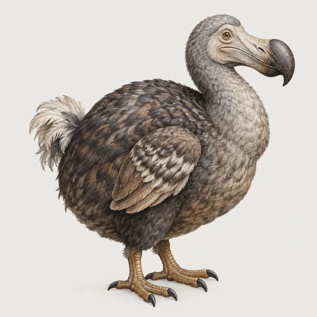 Detailed Dodo Bird Wildlife Illustration