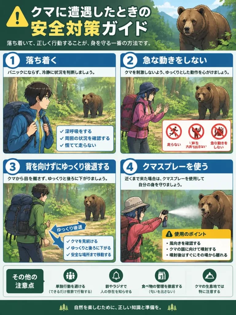 日文防熊安全指南資訊圖