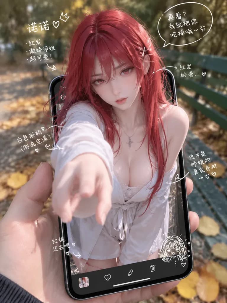 スマホ画面の錯視ポップアップポートレート