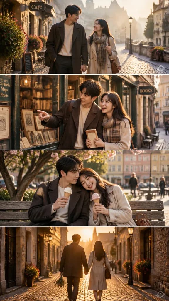 Romantic European Day Trip Storyboard