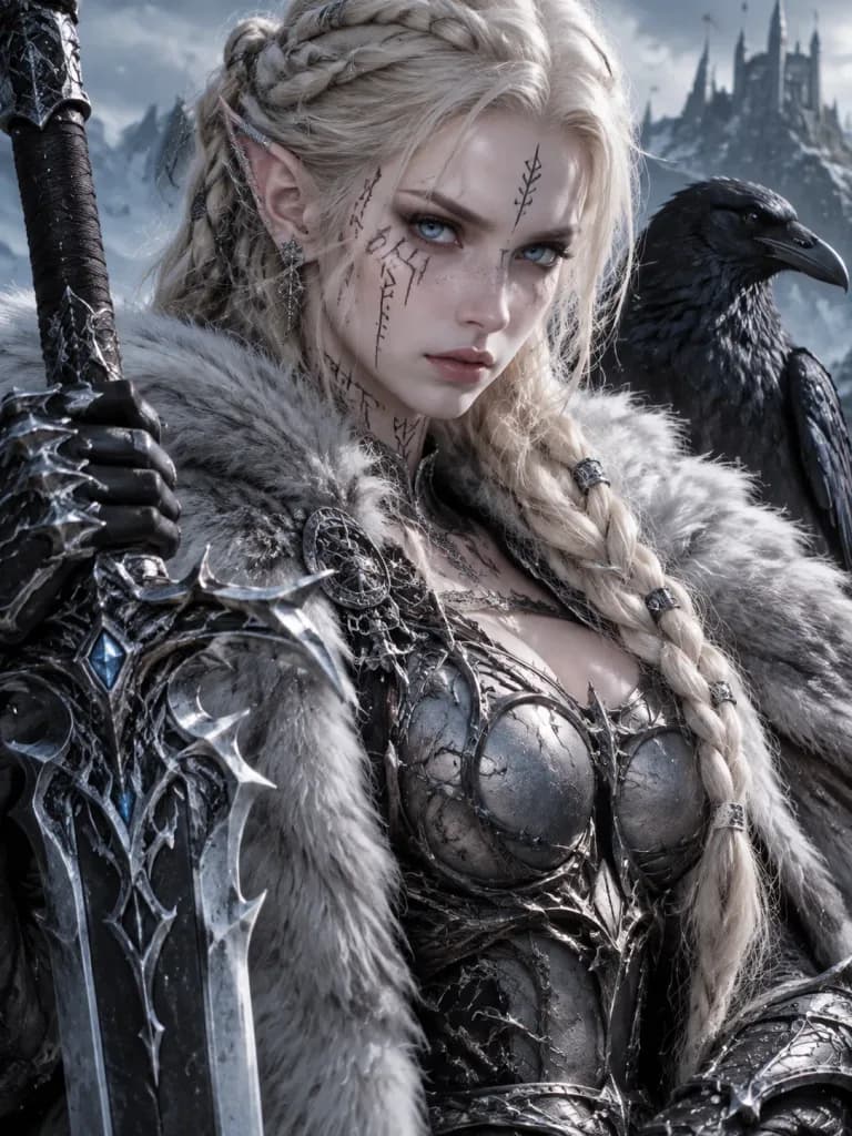 精悍なエルフ戦士王女の肖像