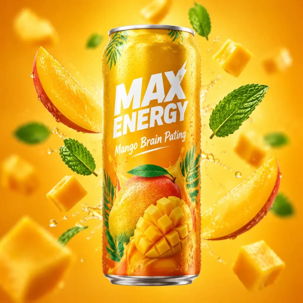 Mango Energy Drink Product Shot