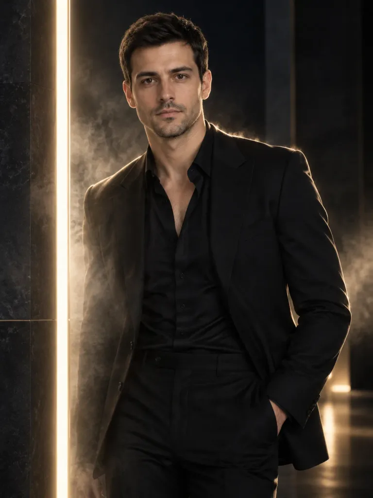 Architectural LED Luxury Fashion Portrait