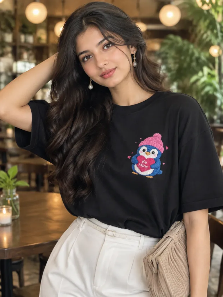 Chic Cafe Fashion Editorial Portrait